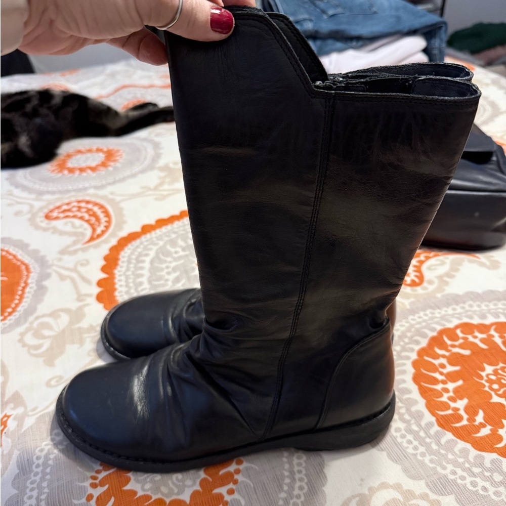 Miz Mooz Black Leather Winter Boots
